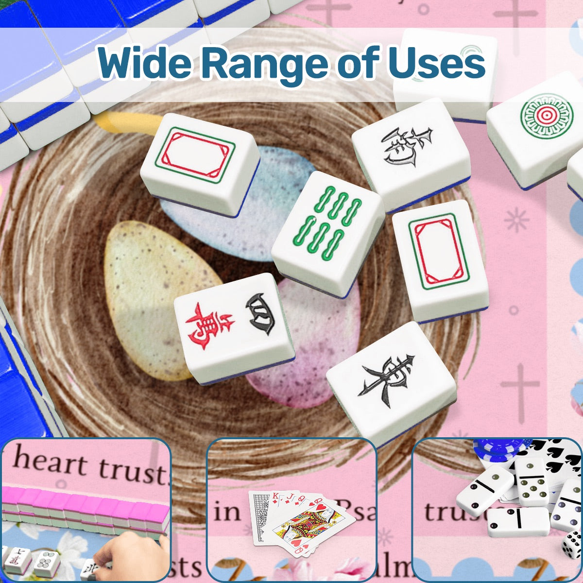 Trust in Him Mahjong Mat 31.5"x31.5" (Ship Rolled up)