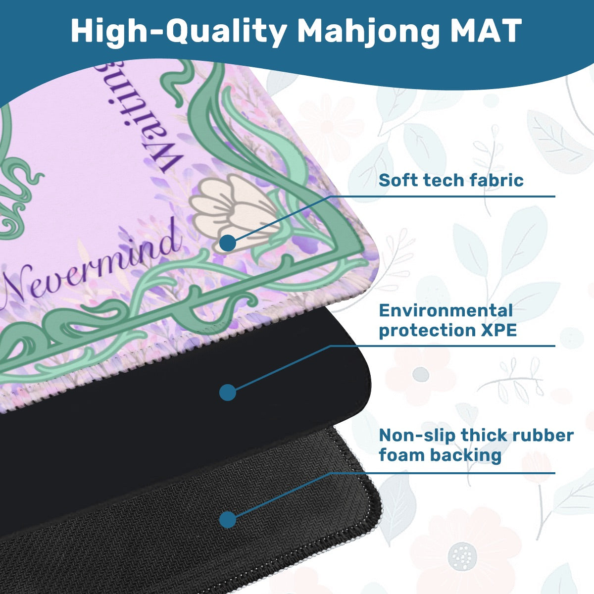Dearest Mahjer Mahjong Mat 31.5"x31.5" (Ship Rolled up)