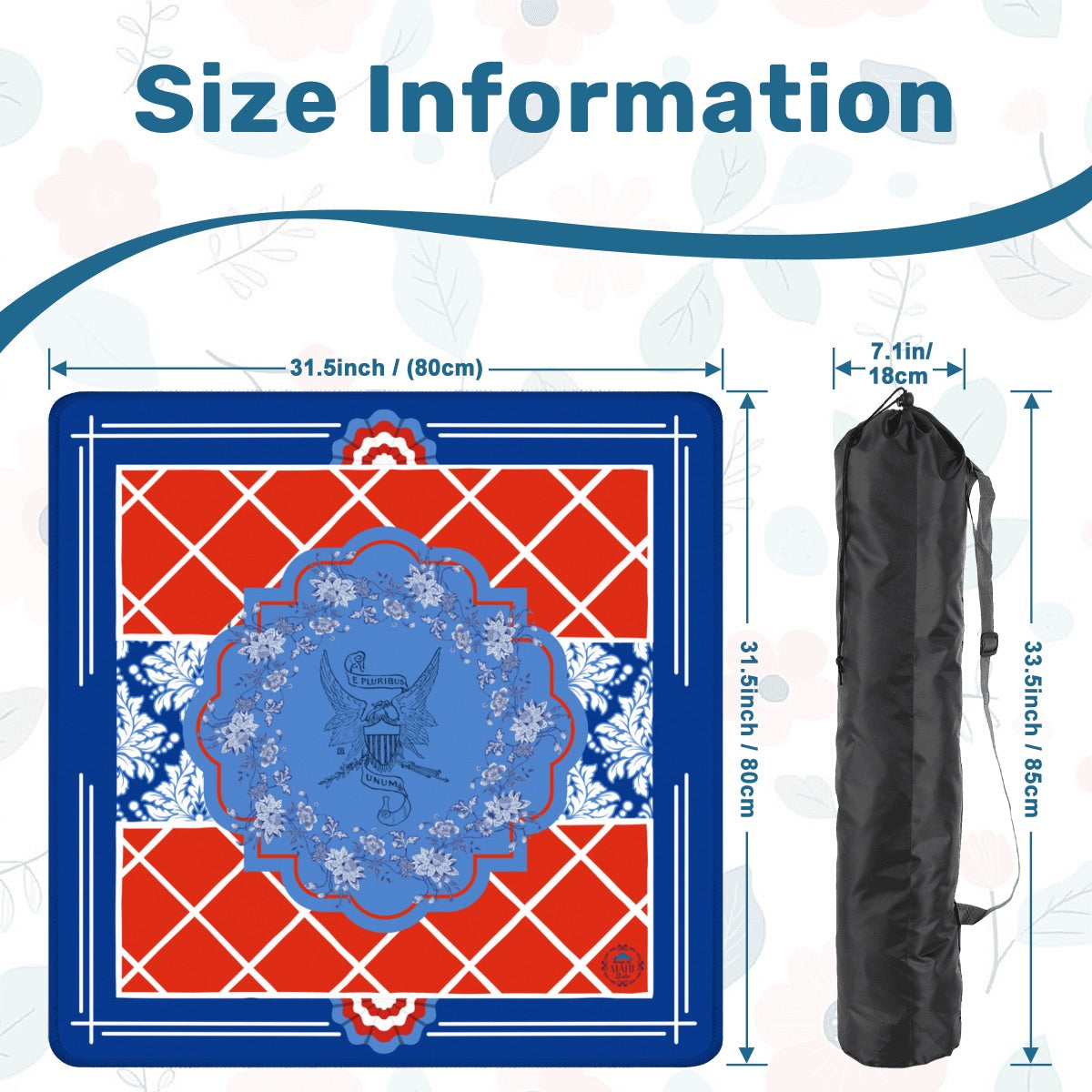 One Nation Mahjong Mat 31.5"x31.5" (Ship Rolled up)