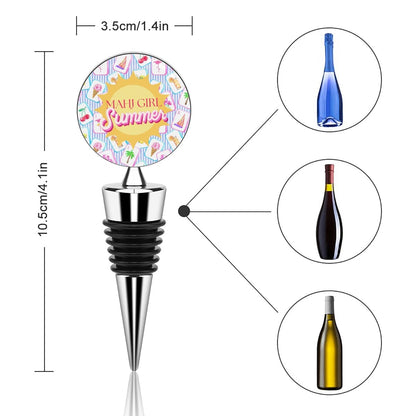 Mahj Girl Summer Wine Bottle Stopper