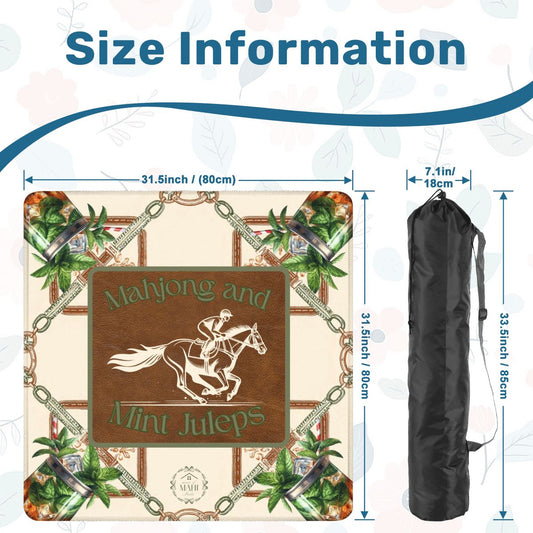 Mahjong & Mint Juleps Mahjong Mat 31.5"x 31.5" (Ships Rolled up)