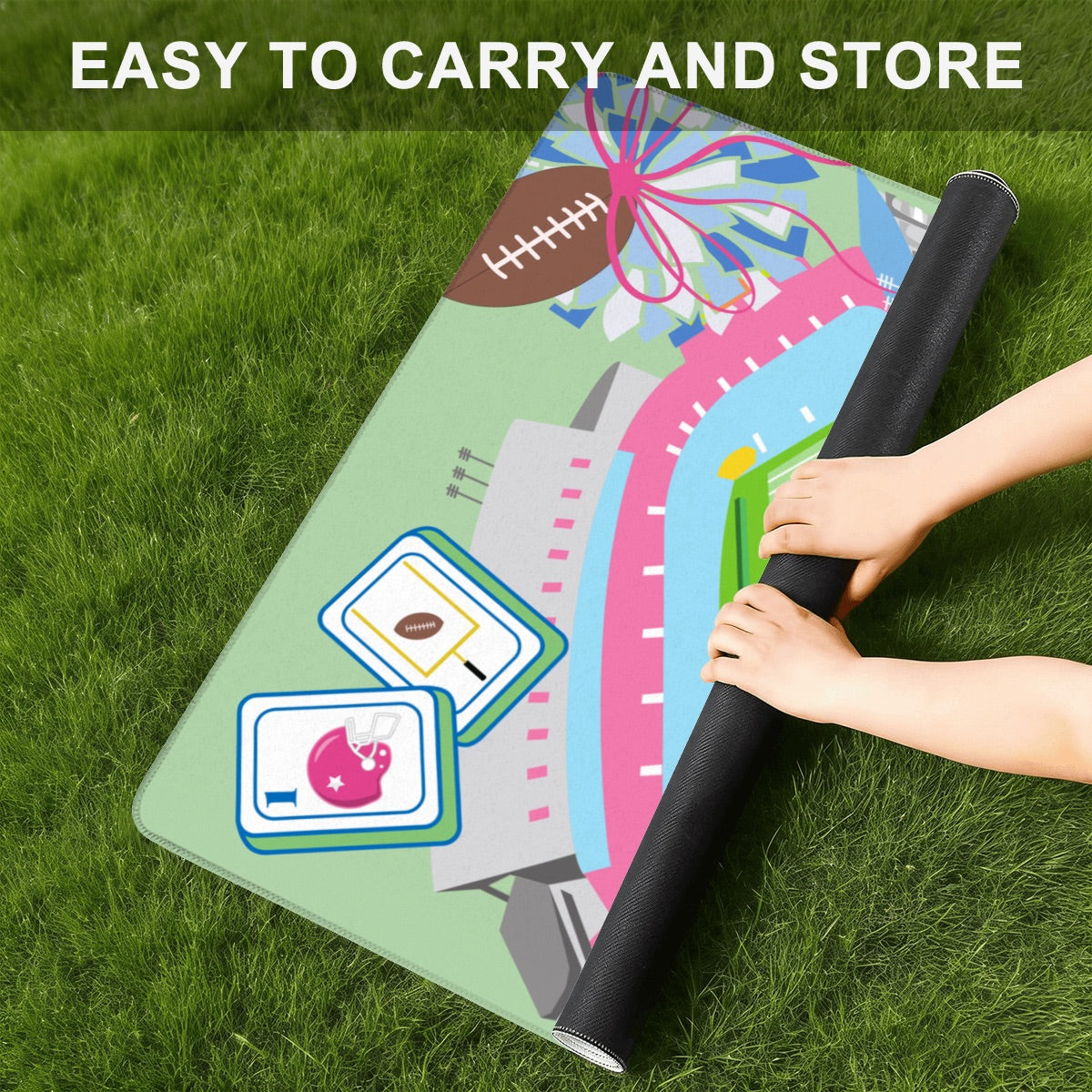 Tiles and Tailgates Travel Mahjong Mat 20.9"x20.9" (Ship Rolled up)