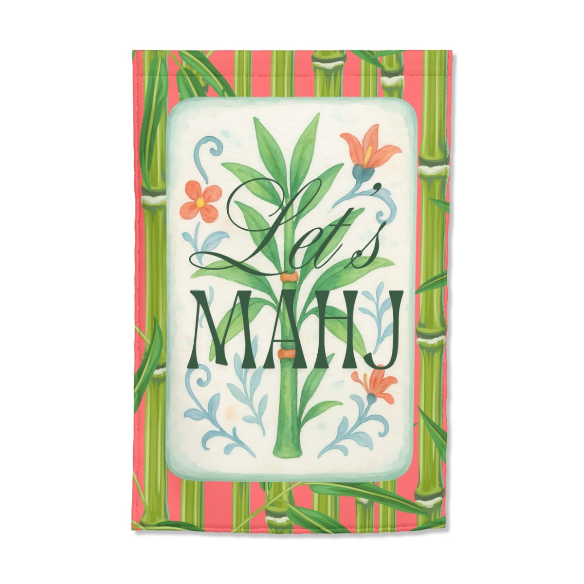 Let's Mahj Mahjong Garden Flag