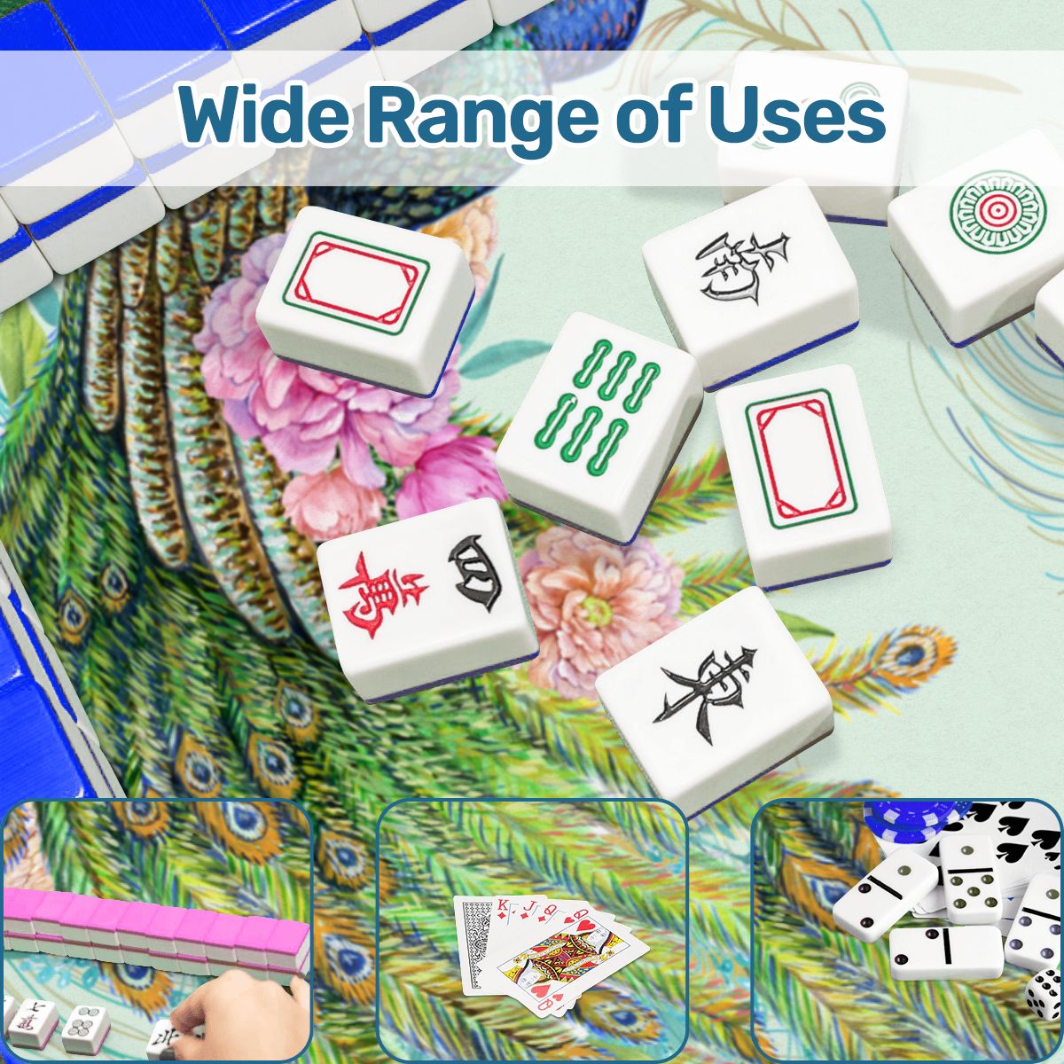 Queen of the Tiles Mahjong Mat 31.5"x 31.5" (Ships Rolled up)