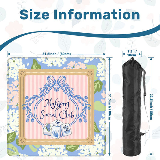 Mahjong Social Club Mahjong Mat 31.5"x 31.5" (Ships Rolled up)