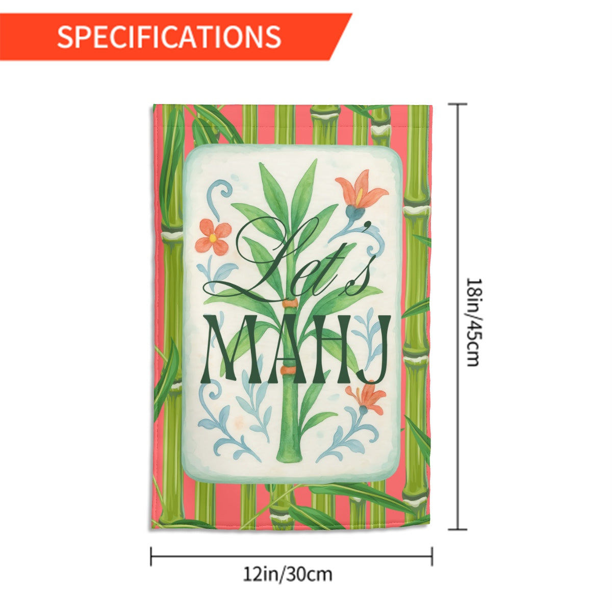Let's Mahj Mahjong Garden Flag