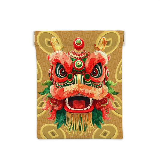 Chinese Lion Mahjong Dice/Coin Bag