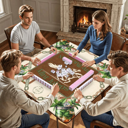 Mahjong & Mint Juleps Mahjong Mat 31.5"x 31.5" (Ships Rolled up)