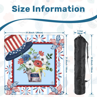 Good Ol' USA Mahjong Mat 31.5"x31.5" (Ship Rolled up)