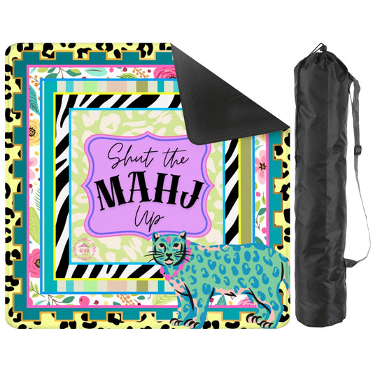 Shut the Mahj Up Mahjong Mat 31.5"x31.5" (Ship Rolled up)