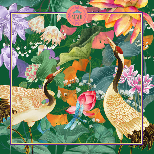 Tropical Paradise Mahjong Mat 33" x 33" (Ship Rolled up)