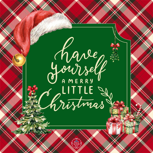 Merry Little Christmas Mahjong Mat 33" x 33" (ships rolled)