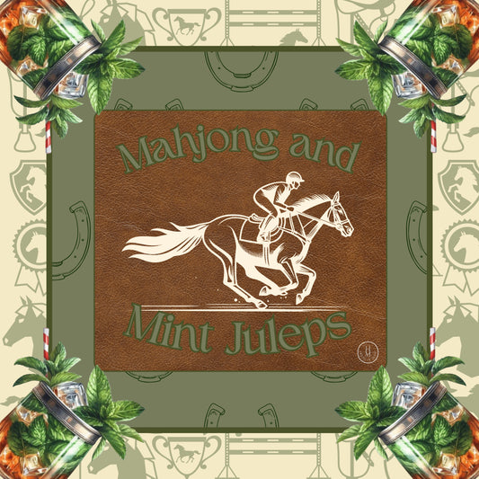 Mahjong & Mint Juleps Derby Mahjong Mat 33" x 33"  (Ships Rolled up)