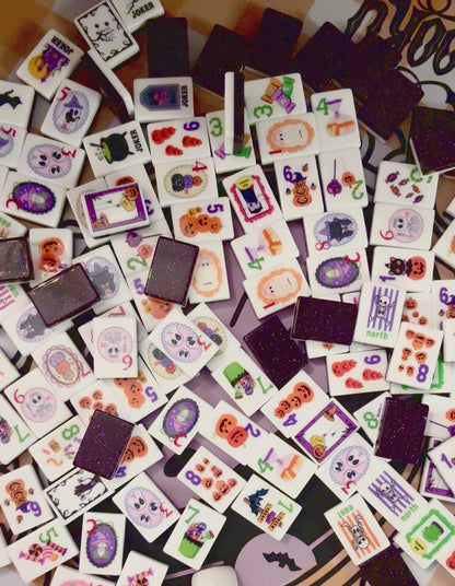 Spooky Mahj Halloween Tile Set/Mat Bundle